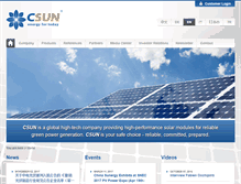 Tablet Screenshot of csun-solar.com